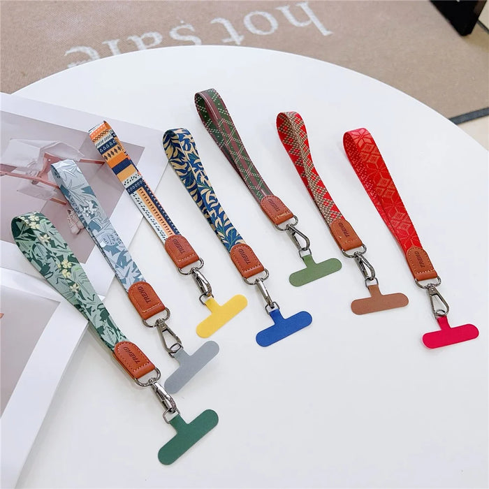 15cm Vintage Phone Short Lanyard Nylon Wrist Strap with Tether Tab Mobile Accessories - Style 1 - 6