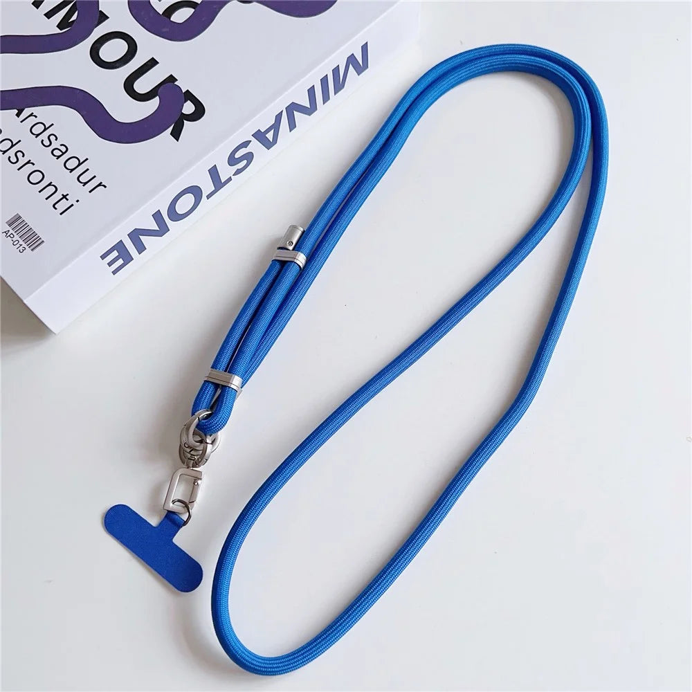 75cm Cellphone Lanyard 8mm Diameter Adjustable Braided Nylon Rope with Tether Tab for Mobile Phone - Style 1 - 1