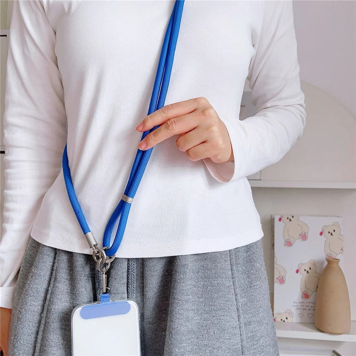 75cm Cellphone Lanyard 8mm Diameter Adjustable Braided Nylon Rope with Tether Tab for Mobile Phone - Style 1 - 2