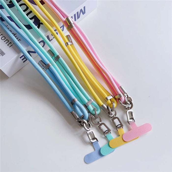 75cm Cellphone Lanyard 8mm Diameter Adjustable Braided Nylon Rope with Tether Tab for Mobile Phone - Style 1 - 4