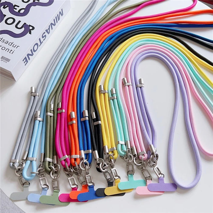 75cm Cellphone Lanyard 8mm Diameter Adjustable Braided Nylon Rope with Tether Tab for Mobile Phone - Style 1 - 5