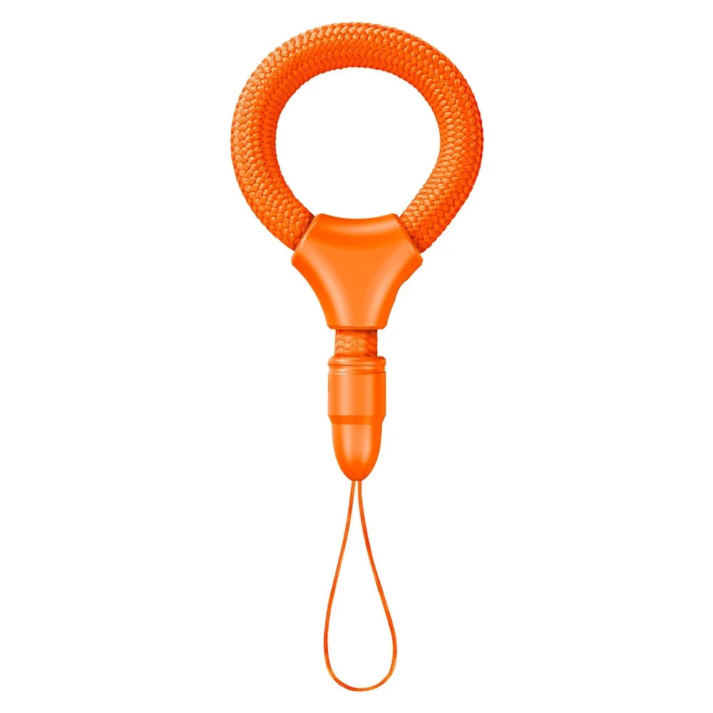 10cm Mini Finger Ring Rope Self-locking Phone Lanyard Adjustable Anti-drop Strap for Smartphone - Orange - 1