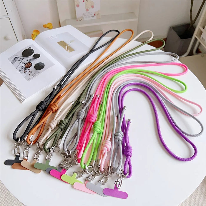 75cm Phone Lanyard Adjustable Braided Crossbody Neck Shoulder Strap with Tether Tab Universal Phone Chain Strap - Style 1 - 6
