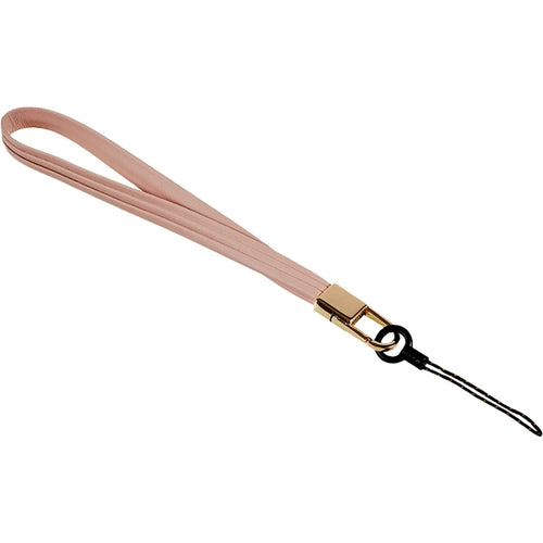20cm Universal Cell Phone Case Hand Strap Wrist Lanyard Leather Strap for Name Tag / Keys - Pink - 1