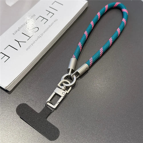 26cm Phone Lanyard Charm Woven Rope with Tether Tab Anti-Drop Wrist Strap for Mobile Phone - Style 1 - 1