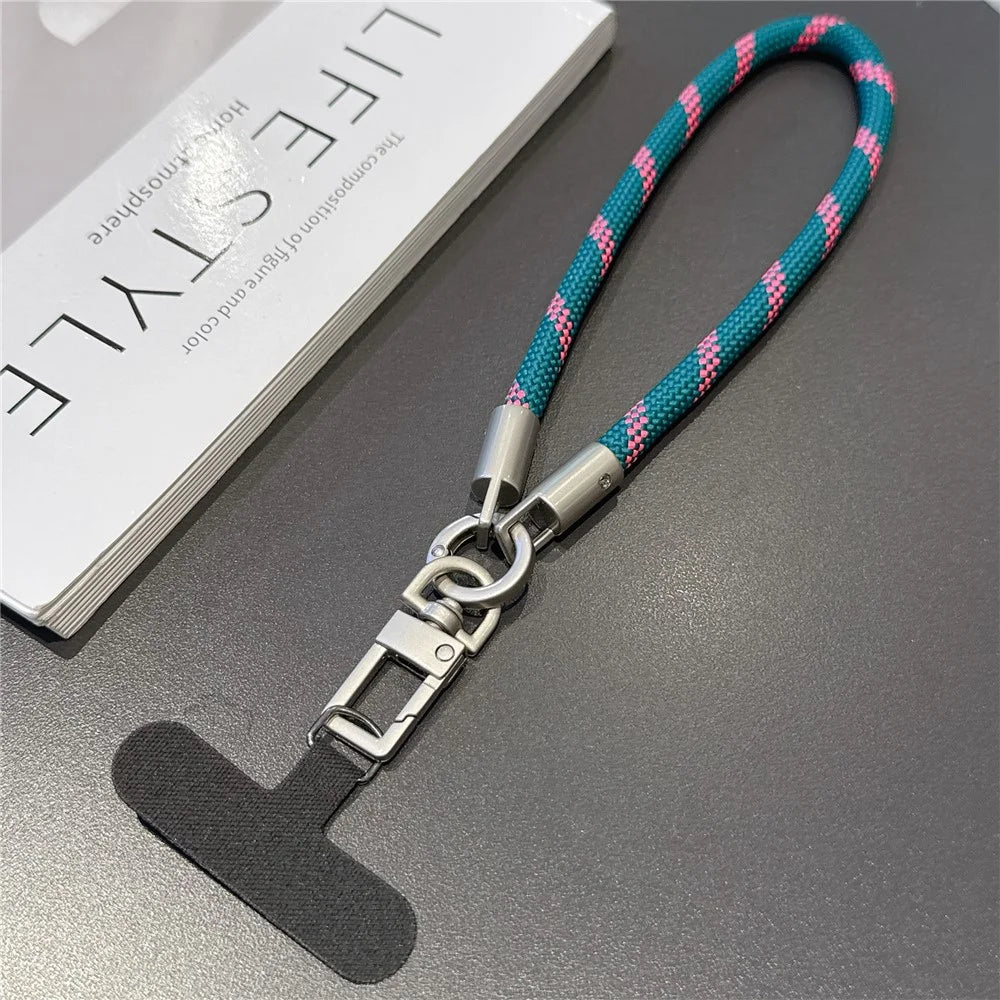 26cm Phone Lanyard Charm Woven Rope with Tether Tab Anti-Drop Wrist Strap for Mobile Phone - Style 1 - 1