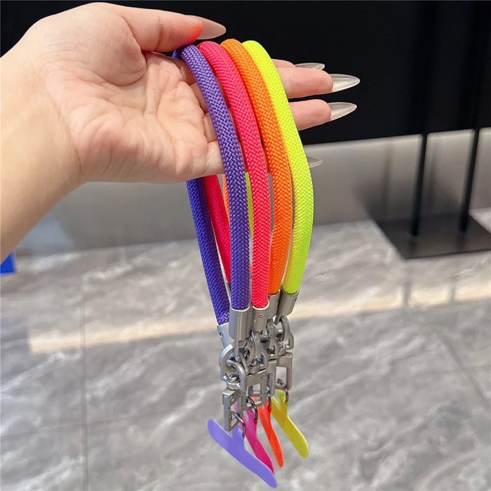 26cm Phone Lanyard Charm Woven Rope with Tether Tab Anti-Drop Wrist Strap for Mobile Phone - Style 1 - 4