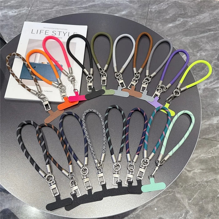 26cm Phone Lanyard Charm Woven Rope with Tether Tab Anti-Drop Wrist Strap for Mobile Phone - Style 1 - 5