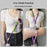 120cm Crossbody Phone Lanyard 3-in-1 Adjustable Neck Strap Wrist Strap with Mini Storage Pouch / Tether Tab - Orange+Colorful - 2