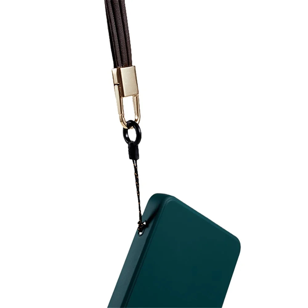 45cm Leather Neck Strap for Name Tag / Keys Universal Cell Phone Case Hanging Neck Lanyard - Dark Brown - 5