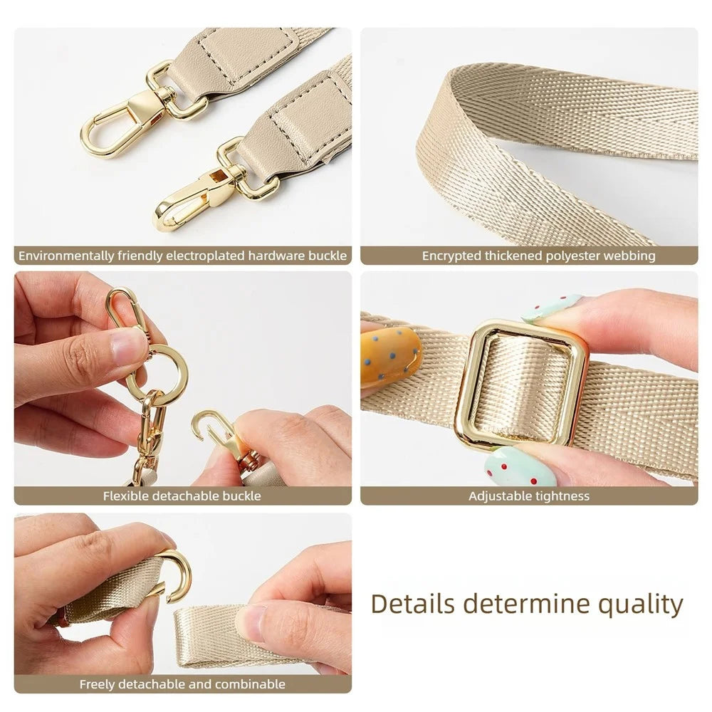 150cm 3-in-1 Crossbody Phone Lanyard Adjustable Polyester Flat Webbing Neck Strap Wrist Rope with Metal Buckles - Orange - 5