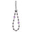 17cm Phone Chain Charm Strap Crystal Heart Star Beads Phone Lanyard Wrist Strap - 1