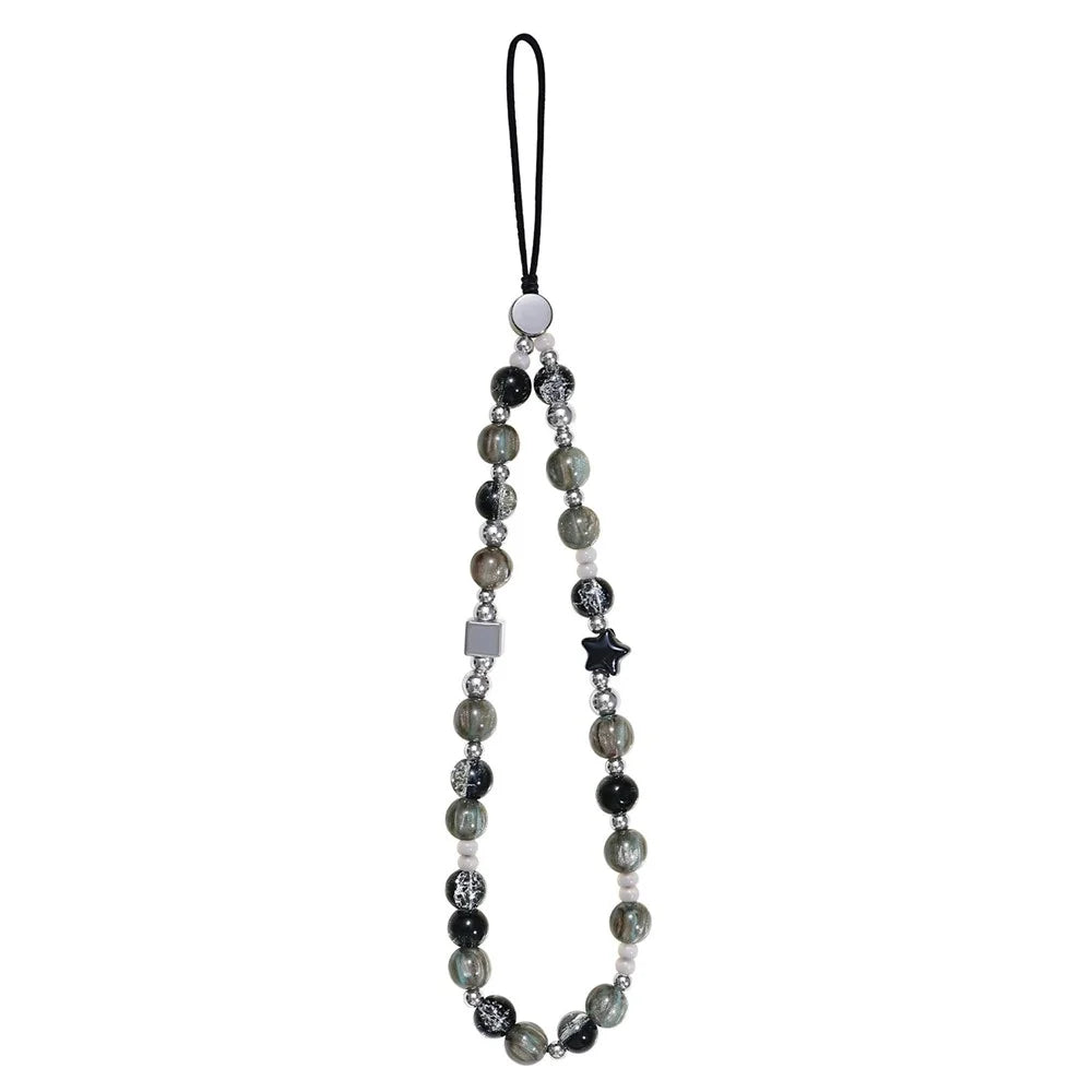 17cm Phone Chain Lanyard Retro Crystal Glass Beads Anti-Lost Phone Strap Wrist Lanyard for Phone Case - 1