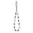 17cm Black White Phone Chain Pearl Bow Flower Charm Anti-Lost Wrist Strap Lanyard - 1