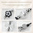 17cm Black White Phone Chain Pearl Bow Flower Charm Anti-Lost Wrist Strap Lanyard - 4