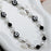 17cm Black White Phone Chain Pearl Bow Flower Charm Anti-Lost Wrist Strap Lanyard - 6