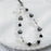 17cm Black White Phone Chain Pearl Bow Flower Charm Anti-Lost Wrist Strap Lanyard - 7