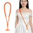 CT-73 150cm Phone Lanyard Adjustable Polyester Strap Anti-Theft Round Rope with Patch, Diameter: 6mm - Orange - 1
