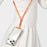 CT-73 150cm Phone Lanyard Adjustable Polyester Strap Anti-Theft Round Rope with Patch, Diameter: 6mm - Orange - 4