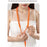 CT-73 150cm Phone Lanyard Adjustable Polyester Strap Anti-Theft Round Rope with Patch, Diameter: 6mm - Orange - 7
