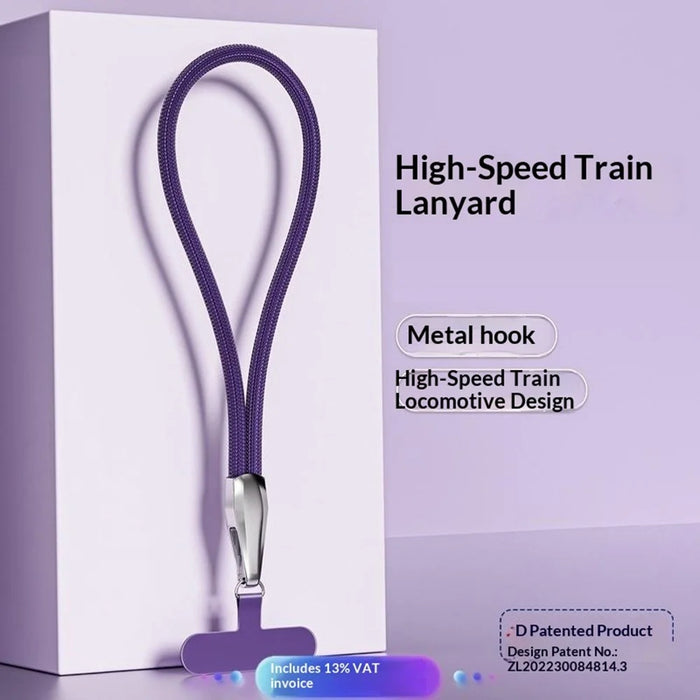 CT-66 Wrist Strap Lanyard Anti-Drop Polyester Rope with Tether Tab, Diameter:6mm - Dark Purple - 2