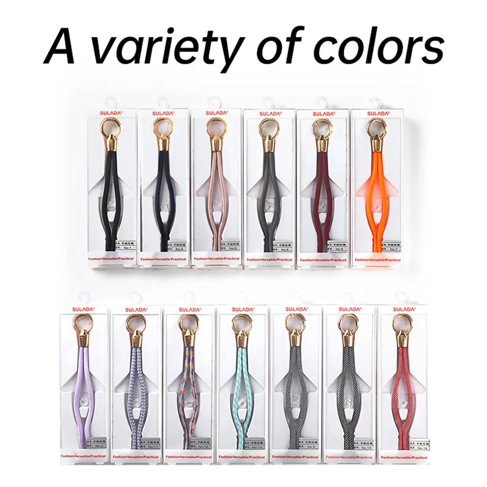 SULADA Cell Phone Lanyard Nylon Phone Tether Safety Strap Smartphone Wrist Strap with Key Chain Holder / Patch, Short Style - 2 - 4