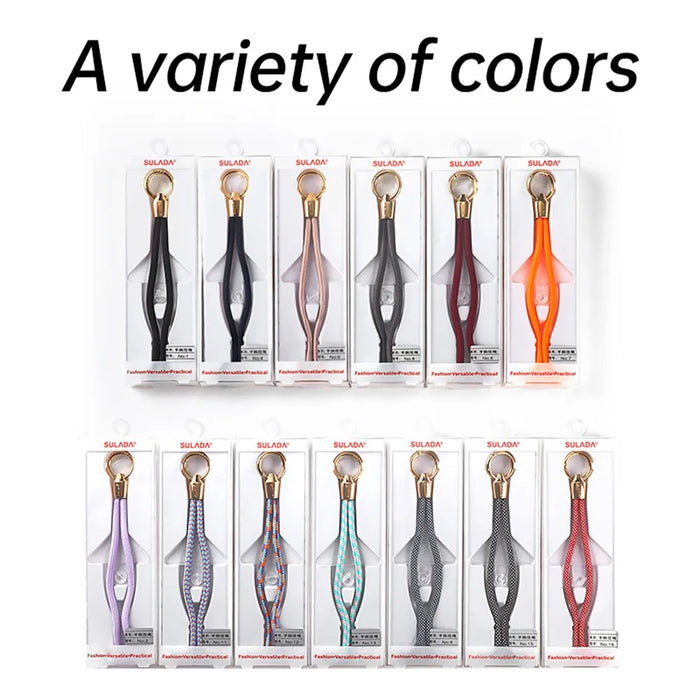 SULADA Cell Phone Lanyard Nylon Phone Tether Safety Strap Smartphone Wrist Strap with Key Chain Holder / Patch, Short Style - 2 - 4