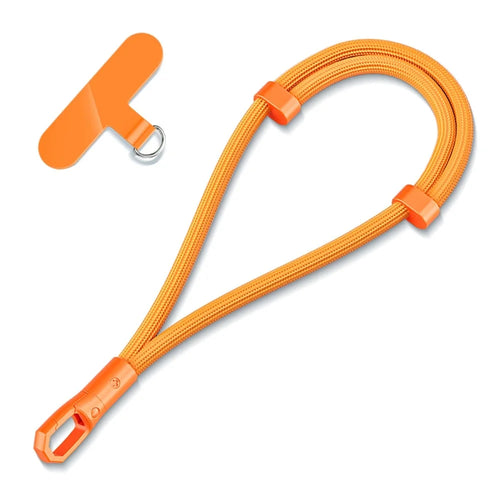 CT-46 23cm Phone Lanyard Woven Polyester Adjustable Length Anti-Loss Hand Strap, Diameter: 6mm - Orange - 1