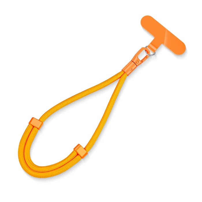 CT-46 23cm Phone Lanyard Woven Polyester Adjustable Length Anti-Loss Hand Strap, Diameter: 6mm - Orange - 2