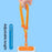 CT-46 23cm Phone Lanyard Woven Polyester Adjustable Length Anti-Loss Hand Strap, Diameter: 6mm - Orange - 6