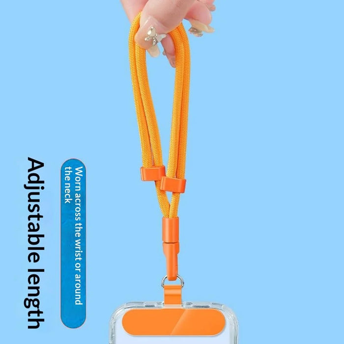 CT-46 23cm Phone Lanyard Woven Polyester Adjustable Length Anti-Loss Hand Strap, Diameter: 6mm - Orange - 6