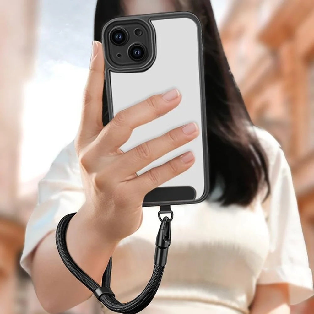 CT-69 32cm Adjustable Phone Lanyard Polyester Rope Self-Locking Anti-Loss Wrist Strap, Diameter: 7mm - Black - 5