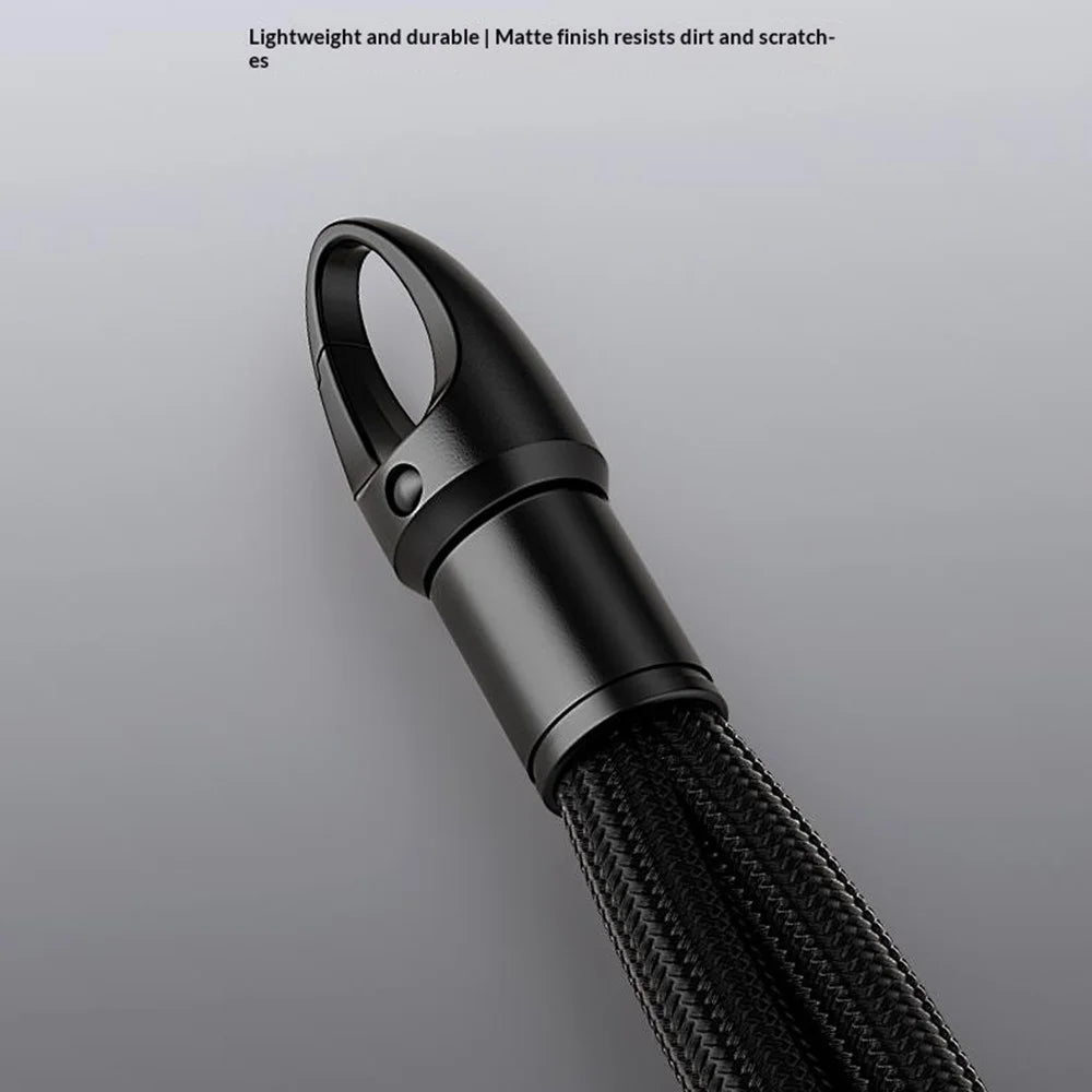 CT-69 86cm Neck Lanyard Rope Zinc Alloy Buckle Self-Locking Anti-Loss Adjustable Strap, Diameter: 7mm - Black - 5