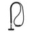 CT-88 150cm Cell Phone Lanyard Rotating Dual Lock  Adjustable Anti-Loss Rope with Stainless Steel Tether Patch, Diameter: 7mm - Black - 2