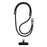 CT-88 150cm Cell Phone Lanyard Rotating Dual Lock  Adjustable Anti-Loss Rope with Stainless Steel Tether Patch, Diameter: 7mm - Black - 3