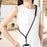 CT-88 150cm Cell Phone Lanyard Rotating Dual Lock  Adjustable Anti-Loss Rope with Stainless Steel Tether Patch, Diameter: 7mm - Black - 4