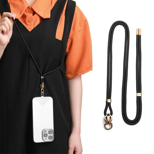 SULADA 80cm Universal Cell Phone Lanyard Holder Adjustable Phone Neck Shoulder Strap Rope with Key Chain Holder / Patch, Long Style - 1 - 1