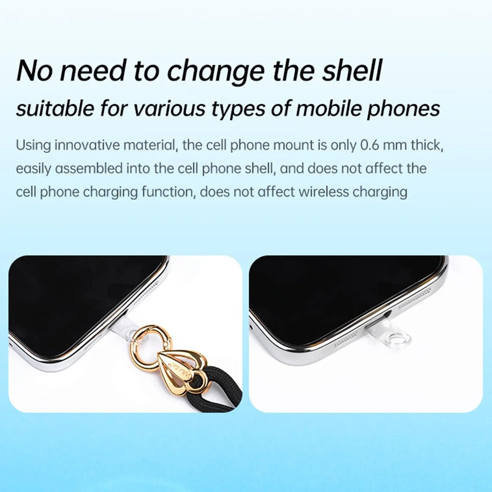 SULADA 80cm Universal Cell Phone Lanyard Holder Adjustable Phone Neck Shoulder Strap Rope with Key Chain Holder / Patch, Long Style - 1 - 2