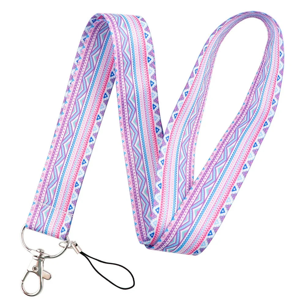 Phone Lanyard Universal Neck Strap Nylon Bohemian Style Key Chain Holder for Phone Case ID Badges - AL416-23 - 1