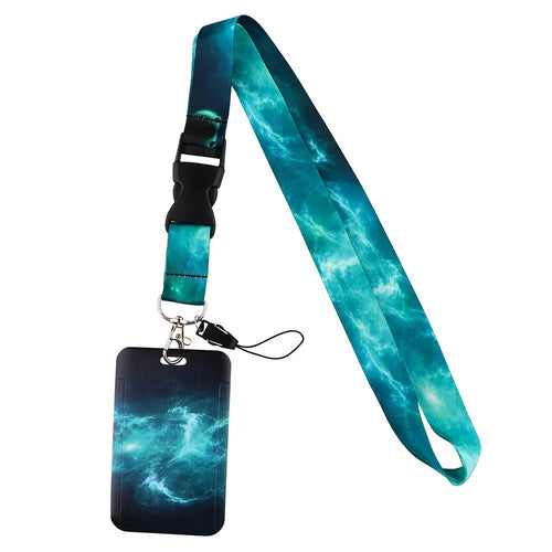Starry Sky Series Neck Lanyard with ID Badge Holder Keychains Cell Phone Strap for School Office - AL827-7 - 1