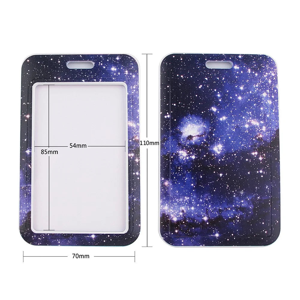 Starry Sky Series Neck Lanyard with ID Badge Holder Keychains Cell Phone Strap for School Office - AL827-7 - 3