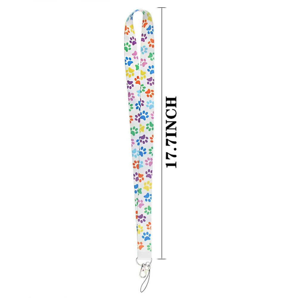 Cell Phone Lanyard Dog Paws Pattern Nylon Neck Hanging Shoulder Strap for Phone Cases, ID Badges, Cameras - AL3197 - 3