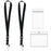 2Pcs Mobile Phone Polyester Lanyard Cellphone Name Tag Badge Neck Strap with 2 Transparent Card Holder - 1