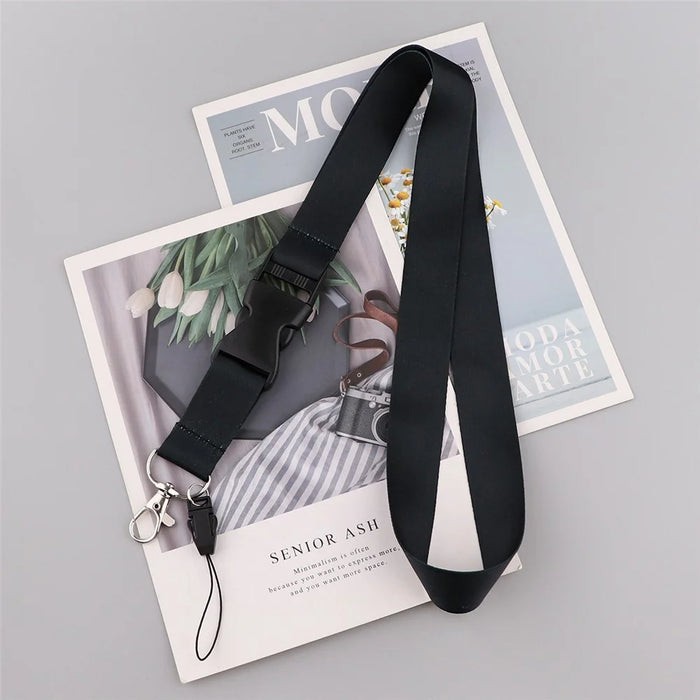 2Pcs Mobile Phone Polyester Lanyard Cellphone Name Tag Badge Neck Strap with 2 Transparent Card Holder - 2