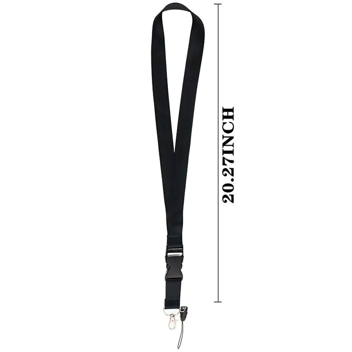2Pcs Mobile Phone Polyester Lanyard Cellphone Name Tag Badge Neck Strap with 2 Transparent Card Holder - 5