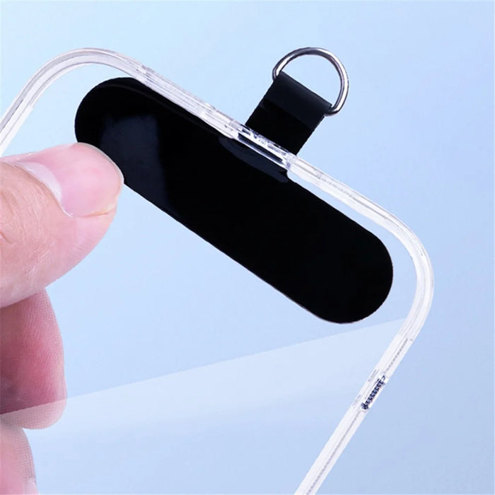 Neck-Mounted Phone Lanyard 3Pcs / Set Anti-Lost Cell Phone Nylon Hanging Rope with Strap, Plastic Tether Tab - Black - 5