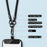 Neck-Mounted Phone Lanyard 3Pcs / Set Anti-Lost Cell Phone Nylon Hanging Rope with Strap, Plastic Tether Tab - Black - 7