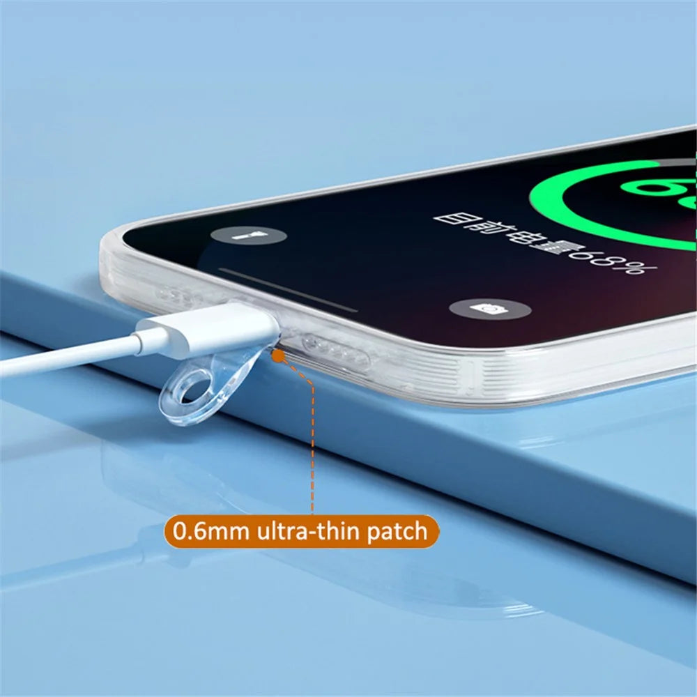 10Pcs / Pack Cell Phone Lanyard Anti-Lost TPU Patch with Hole Universal Phone Tether Tabs Sticker for Wrist Neck Strap - Transparent - 5
