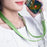 Neck-Mounted Phone Lanyard Anti-Lost Cell Phone Polyester Strap with Metal Buckle, PC Tether Tab - Matcha Green - 4