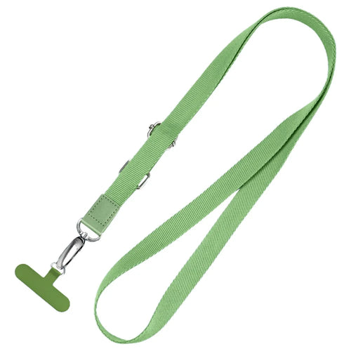 Anti-Lost Phone Lanyard with Metal Buckle, PC Tether Tab Adjustable Cell Phone Polyester Strap - Matcha Green - 1